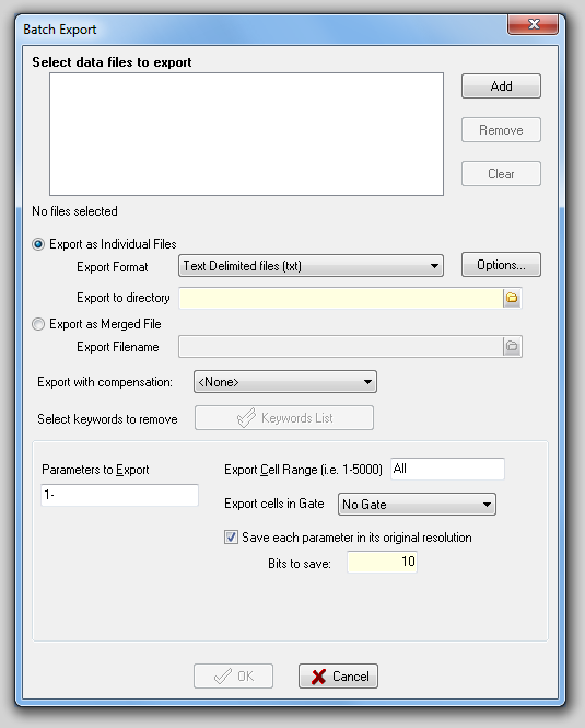 图17.4  Batch Export Dialog (批量导出对话框)